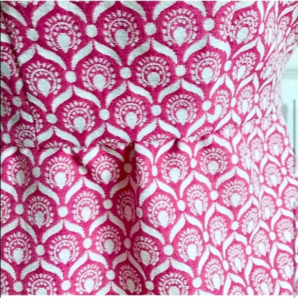 I Heart Ronson Pink White Sleeveless Keyhole Dress - Picture 7 of 9